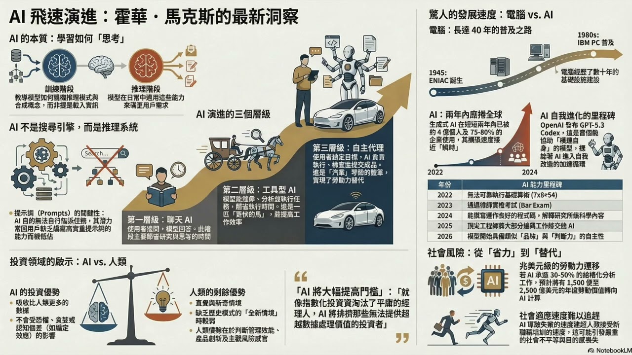 NBLM摘要 EP24｜橡樹資本創辦人Howard Marks最深沉的叩問：AI沒有「切膚之痛」，為何這將成為你在未來資本戰場的最後底牌？