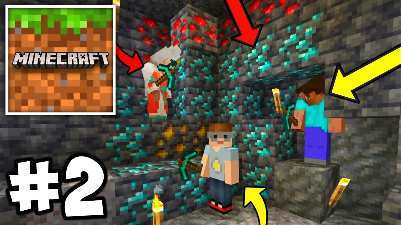 Minecraft PE Multiplayer Survival Walkthrough Gameplay Part 2 | MINECRAFT Pocket Edition