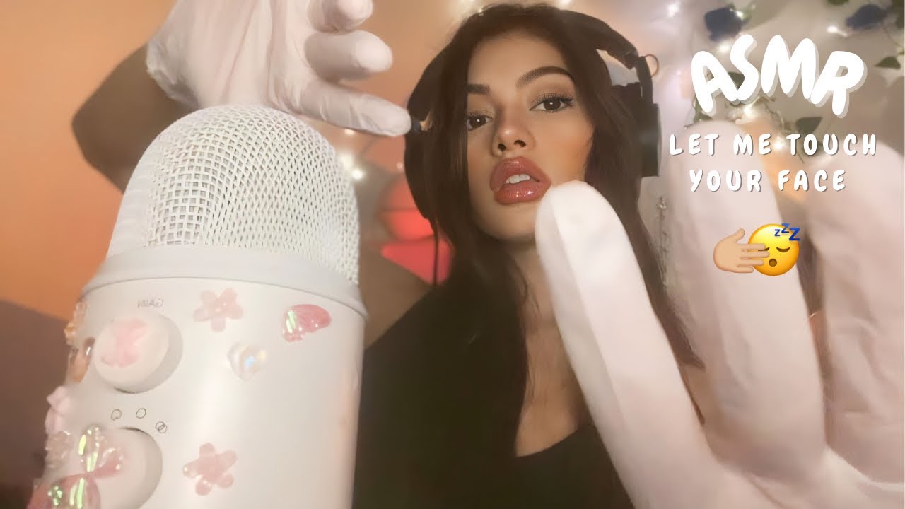 ASMR| Te toco tu carita, mouth sounds, inaudible y hands movements