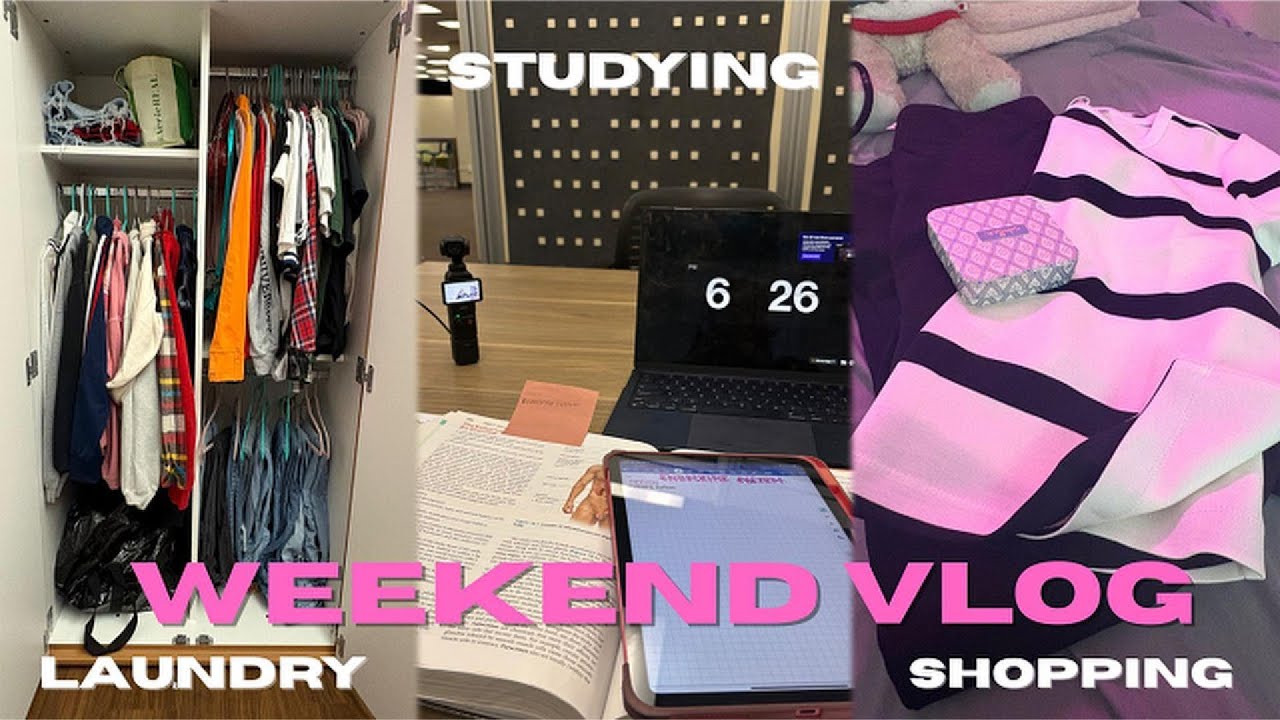 WEEKEND VLOG 🫧 | weekend as a college student, shopping, study session, sunday reset, & etc. 