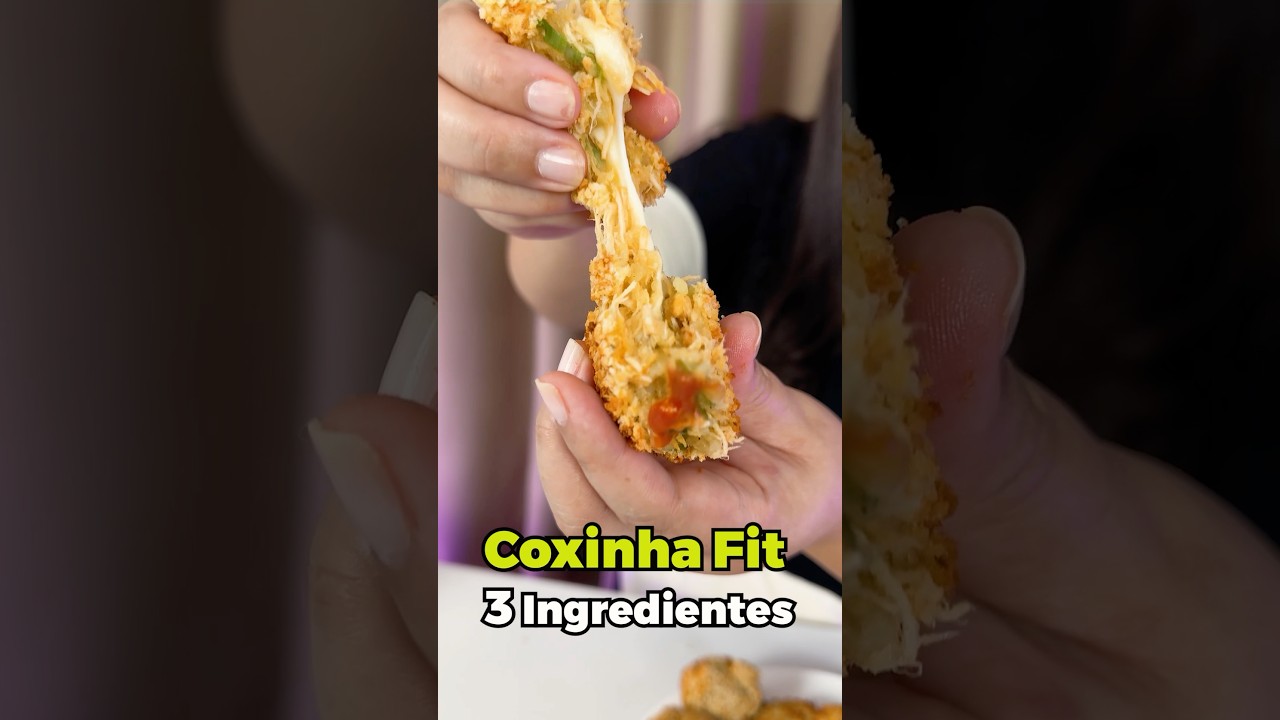 Coxinha Fit com apenas 3 ingredientes #comidaereceitas #coxinhafit #receita #coxinha