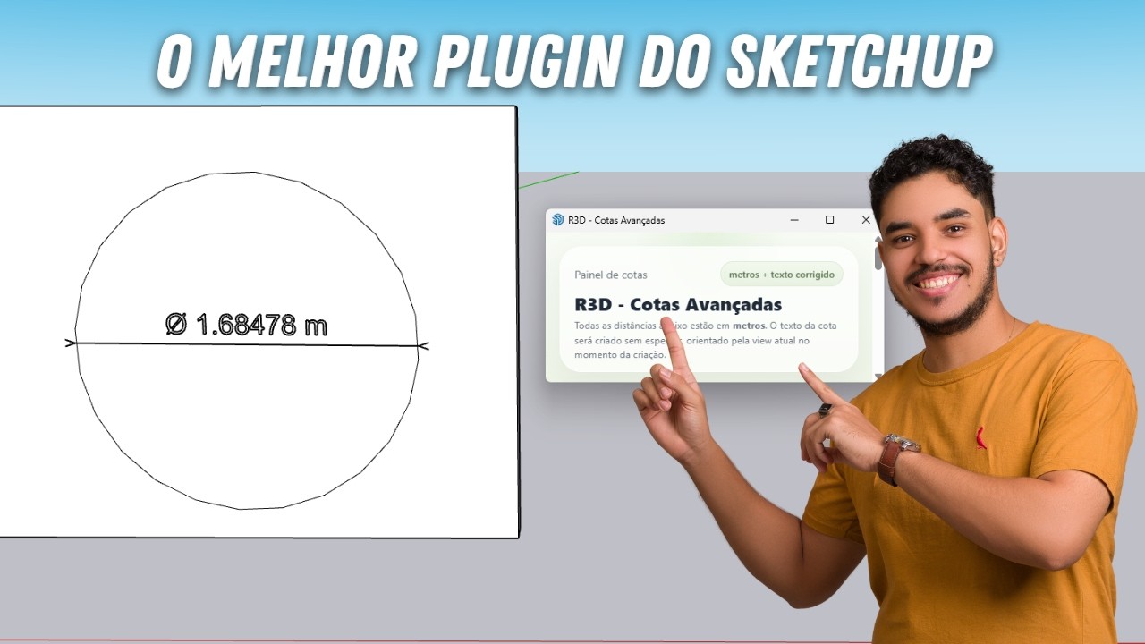 COMO COTAR ARCOS E CIRCUNFERÊNCIAS NO SKETCHUP