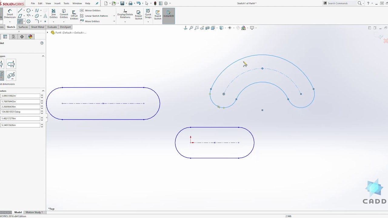 SolidWorks Tutorial for Beginners #19 - How to Create SolidWorks Slot Sketch