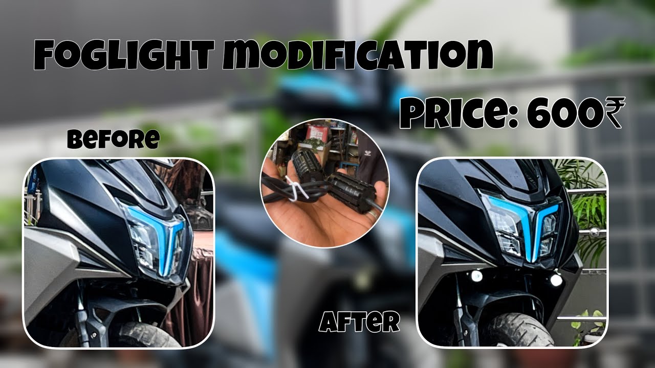 FOG LIGHT MODIFIED 🥵| NTORQ RACE EDITION 125 | BEST FOGLIGHT FOR TVS NTORQ 125 🩵⚡️#ntorq #modified