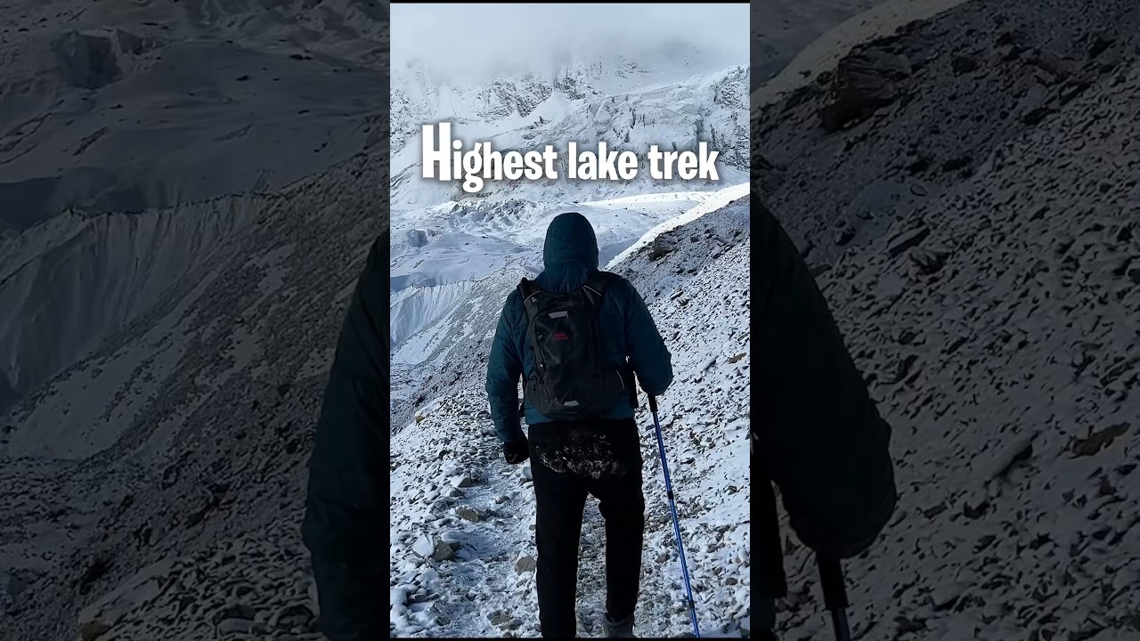 Highest lake of nepal | Tilicho lake trek 🔥 mini vlog #youtubeshorts #shorts #travelblogger