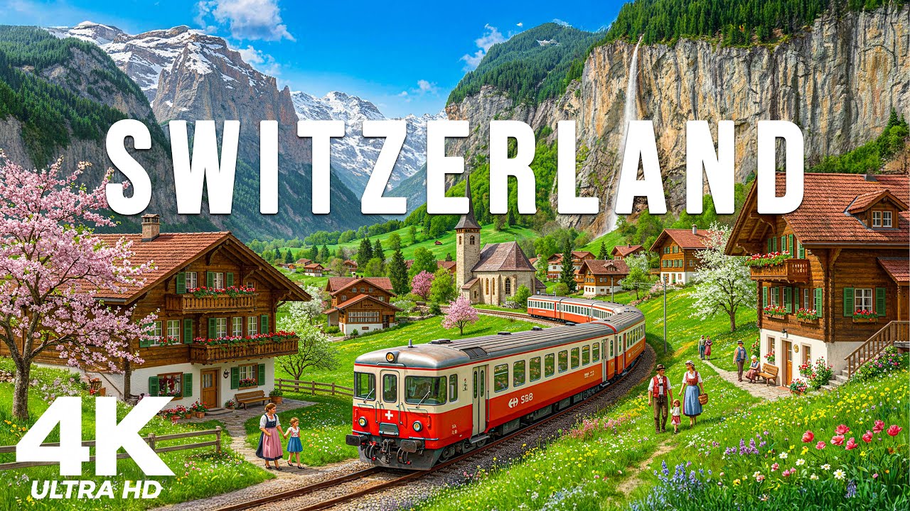 Switzerland 4K | A Timeless Alpine Calm – Emerald Lakes, Silent Valleys & Soft Light | Piano Music