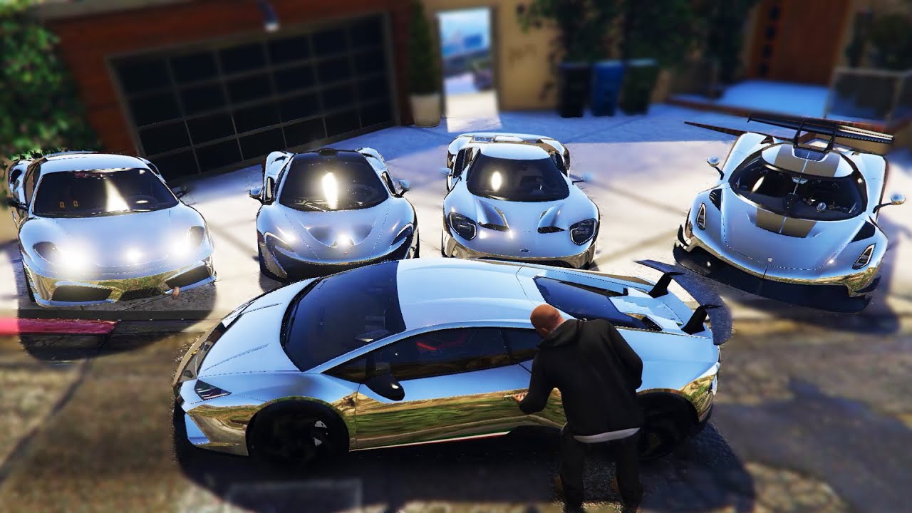 GTA 5 - Stealing Luxury Cars with Franklin! | (GTA V Real Life Cars #10)