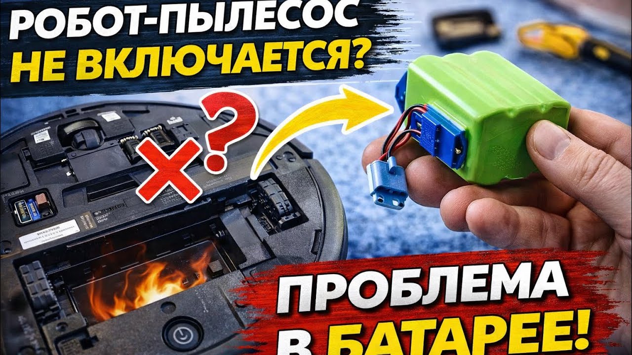 Ремонт робота-пылесоса своими руками Не включался — починил!