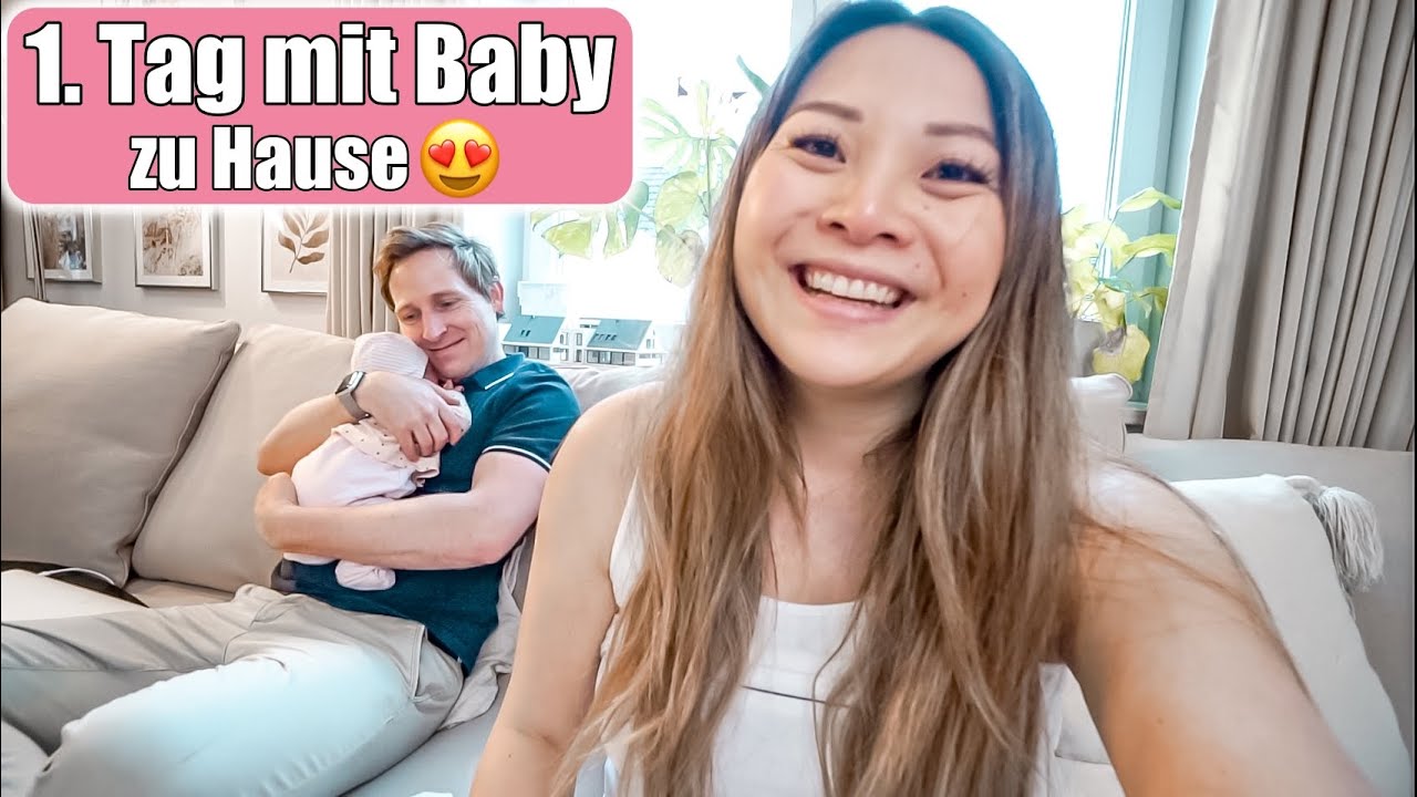 1. Tag mit Baby zu Hause 💖 Nachwehen & Milcheinschuss Schmerzen nach Geburt! Sushi essen Mamiseelen