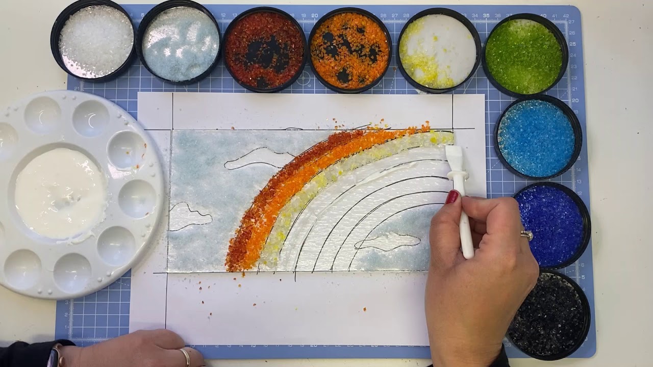 Fused Glass Rainbow Wave - Tutorial The Glass and Art Studio
