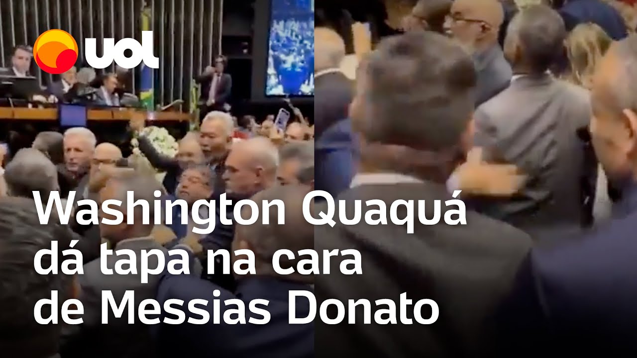 Washington Quaquá, vice-presidente do PT, dá tapa na cara do deputado Messias Donato; veja vídeo