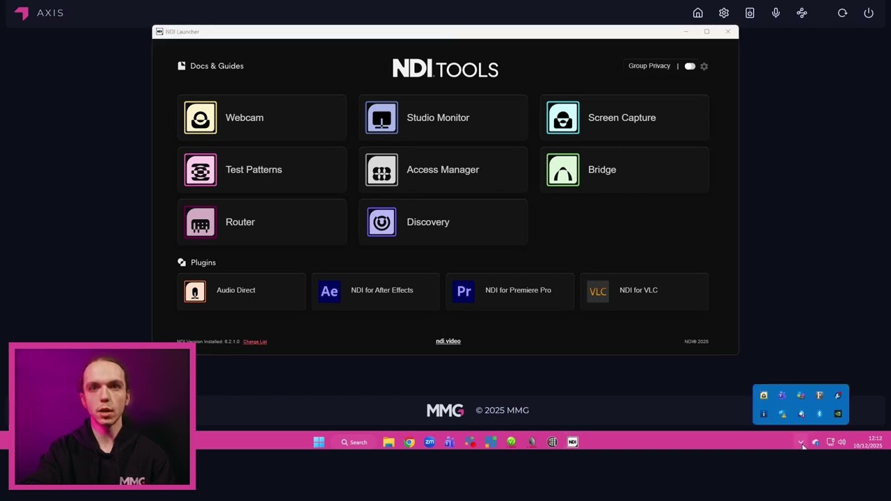NDI Webcam - Walkthrough, Tutorial for the NDI Webcam in NDI TOOLS