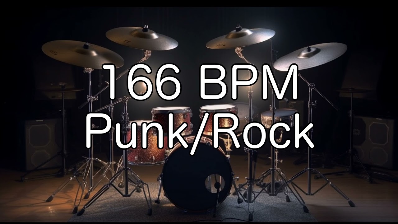Punk/Rock Groove: 166 BPM Drum Beat for Musicians