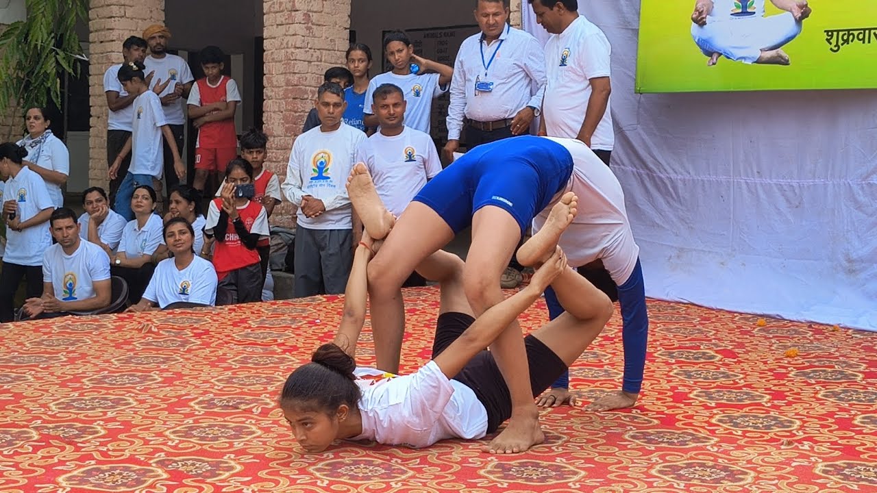 गाँव माछरौली मे 10वॉ अंतराष्ट्रीय योग दिवस पीएम श्री स्कूल मे मनाया गया।