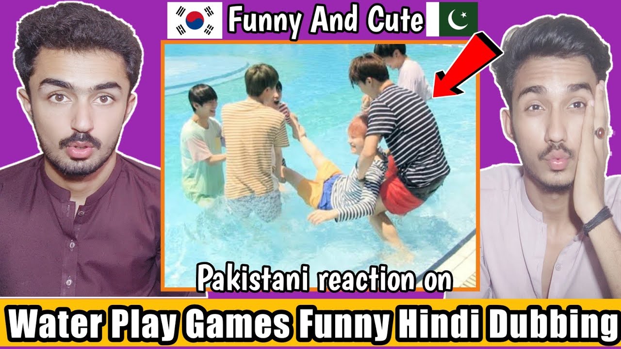 Pakistani reaction on BTS Play Water Game Funny Hindi Dubbing | PsycoooBoys