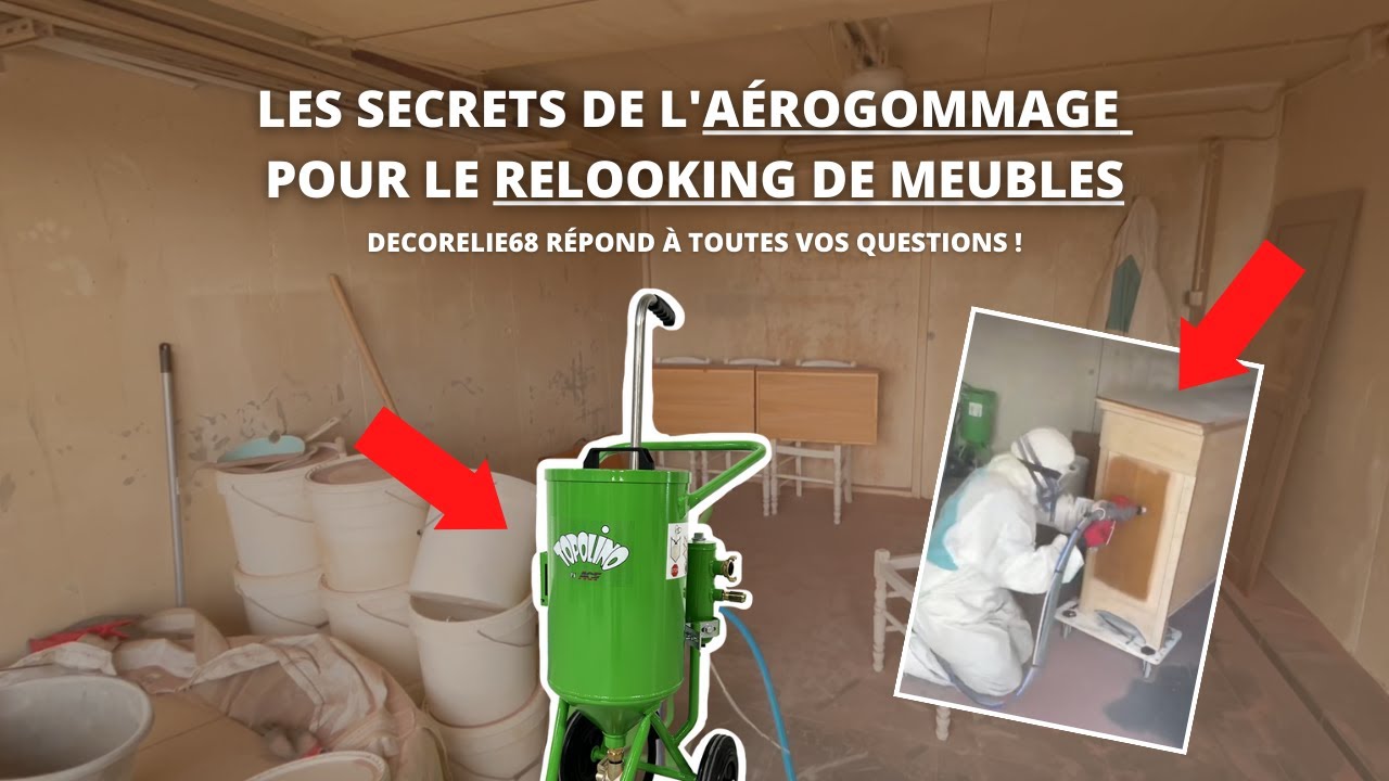 Les secrets de l'aérogommage pour le relooking de meubles - Decorelie68 & Aérogommeuse Topolino ACF