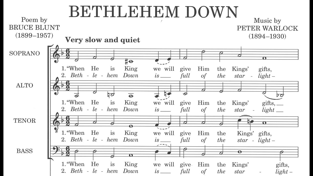 Peter Warlock - Bethlehem Down (score video)