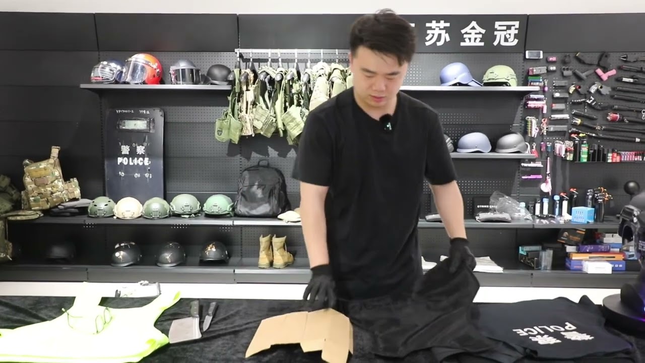 Stab proof vest test #selfdefense #stabproof#cutresistant
