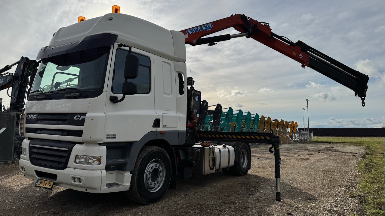DAF 85.350 Truck + Effer Crane - Year: 2009
