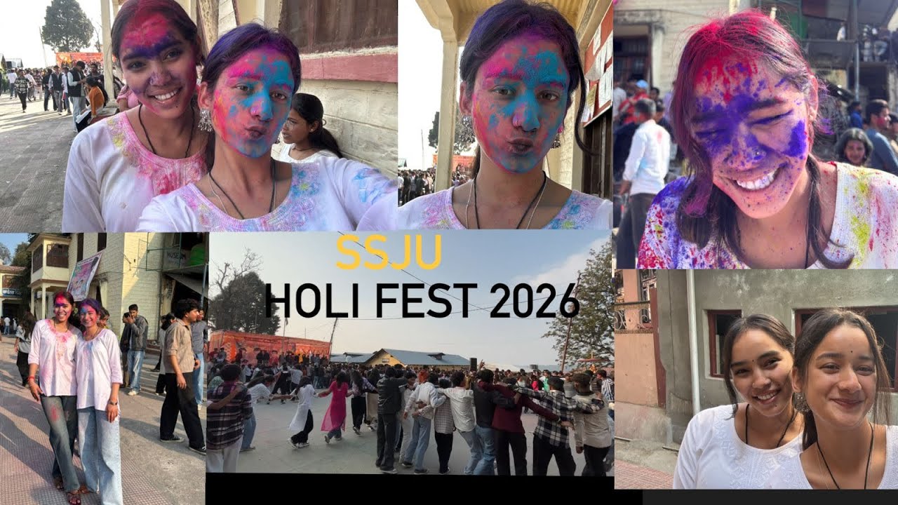SSJU Holi fest 2026🫟#celebration #holi #holifest #college #collegelife 