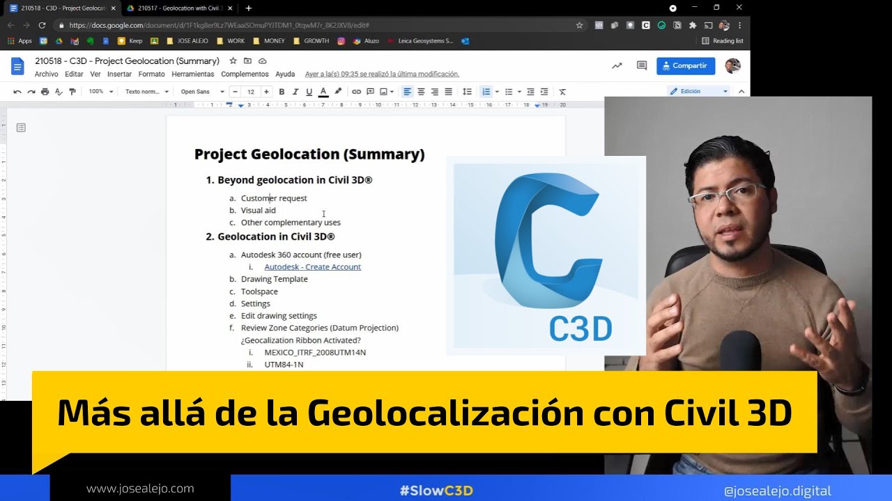 Más allá de la Geolocalización 🌎 con Civil 3D