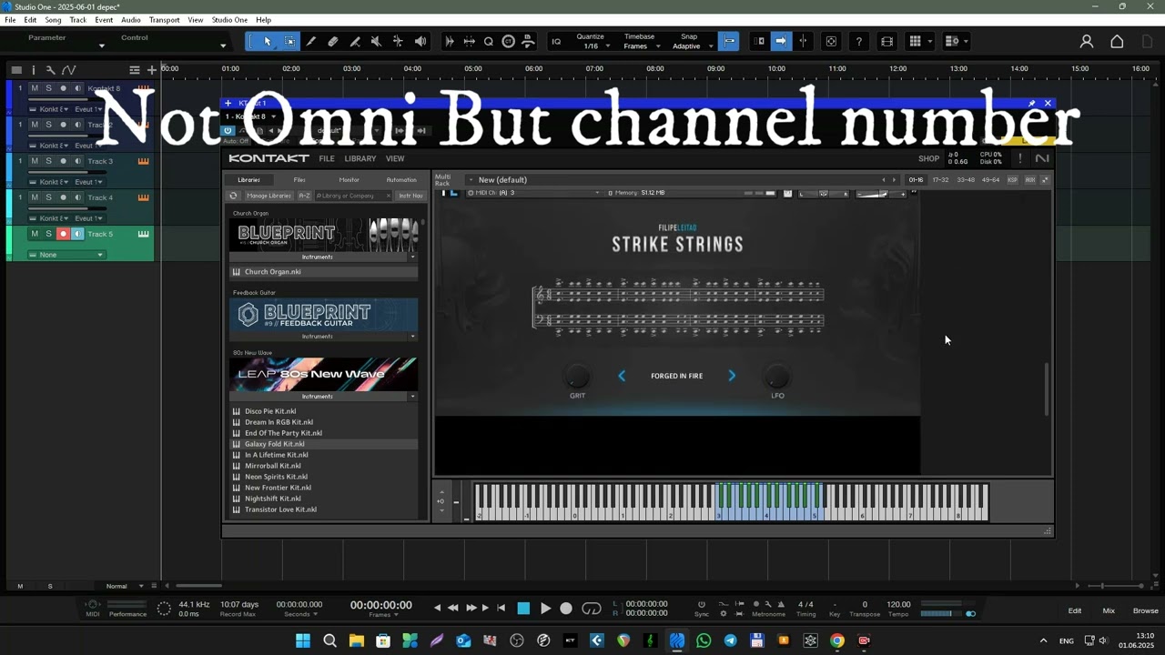 Studio One 7 create  Multi channel output for Kontakt 8 🇺🇦 🌏