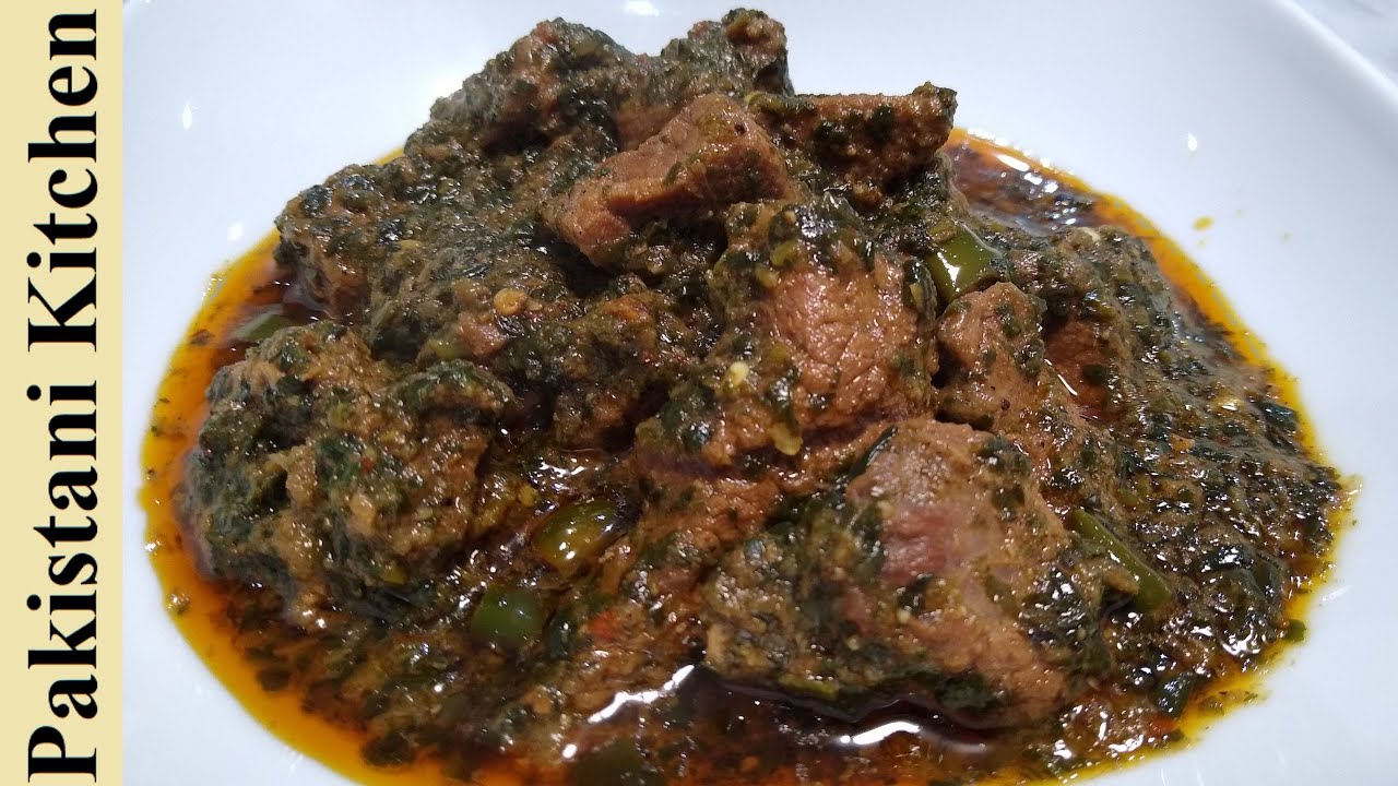 Saag Gosht Restaurant Style | Lamb & Spinach Curry - pakistani kitchen