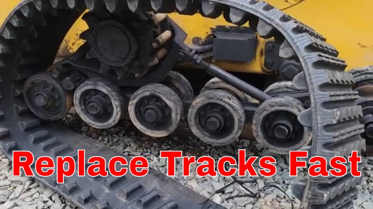 Changing Skid Steer Tracks on a  Cat 247B3