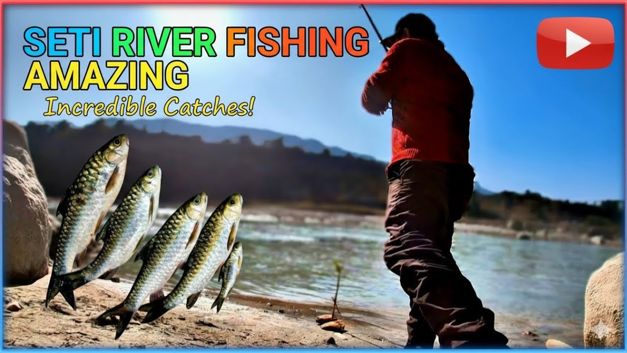 copper mahseer fishing 🎣in seti river # pokhara # nepal