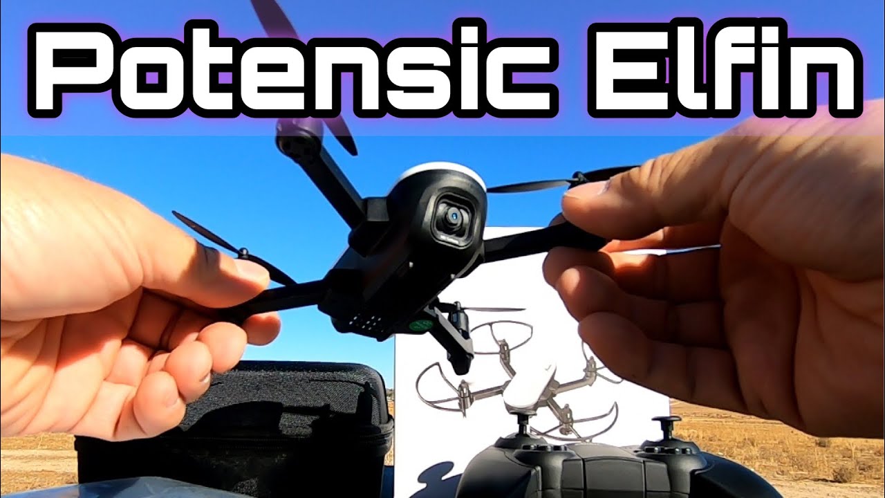Potensic Elfin Foldable optical flow wifi fpv RC quadcopter RTF for beginner and kids.