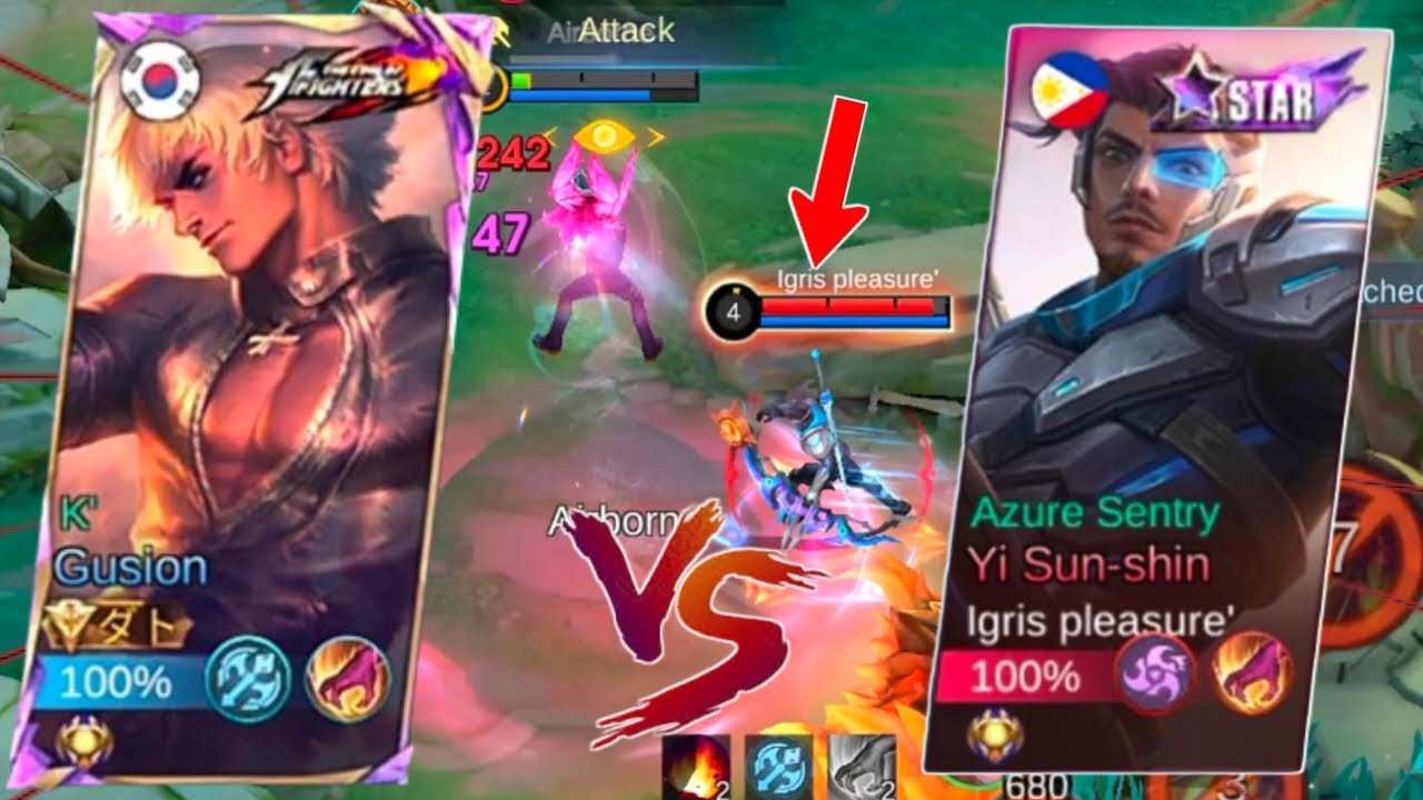 Gusion Kof Vs Yi Sun-shin starlight 😱 | I've got bully early game ☠️