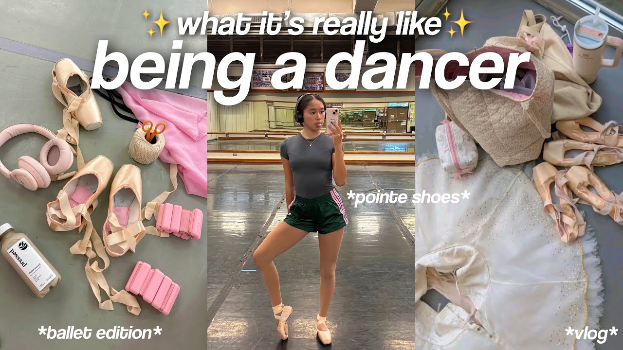 first pointe shoe fitting vlog 🩰🎀 sewing my pointe shoes, dancewear shopping | life of a dancer!