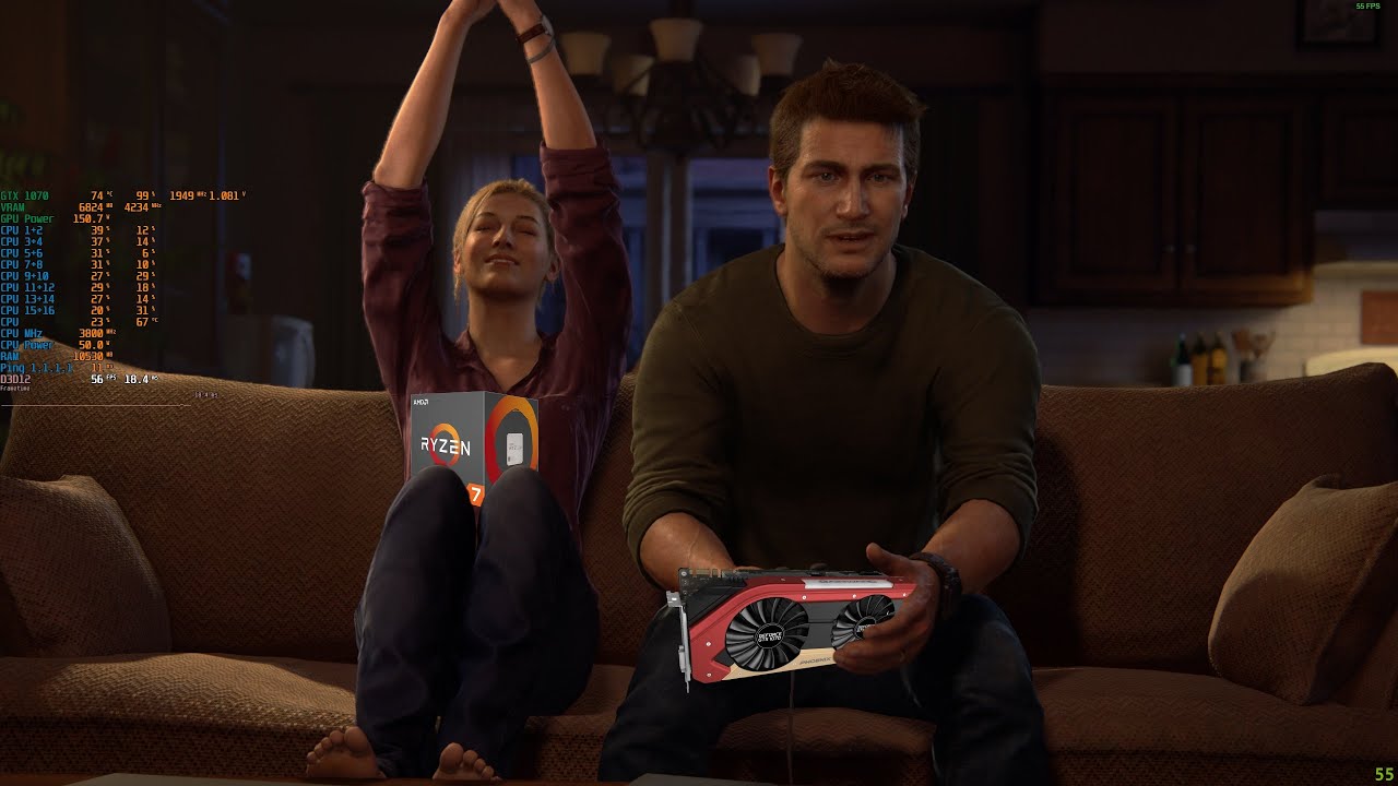 Uncharted 4 | R7 1700 | GTX 1070 | 1440p | Ultra |