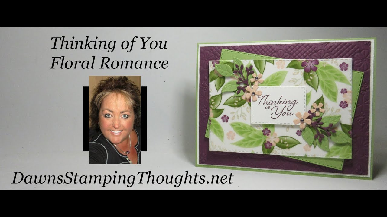 Floral Romance Thinking of you card