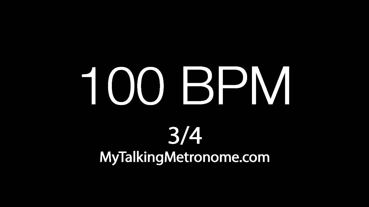 Talking Metronome - 3/4 time @ 100 BPM (Beats Per Minute)