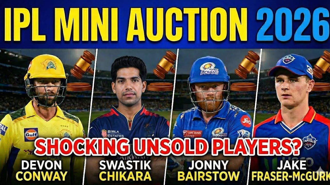 IPL Auction Updates 🔴  : Unsold !! Unfortunate!! Unlucky !! Part 3