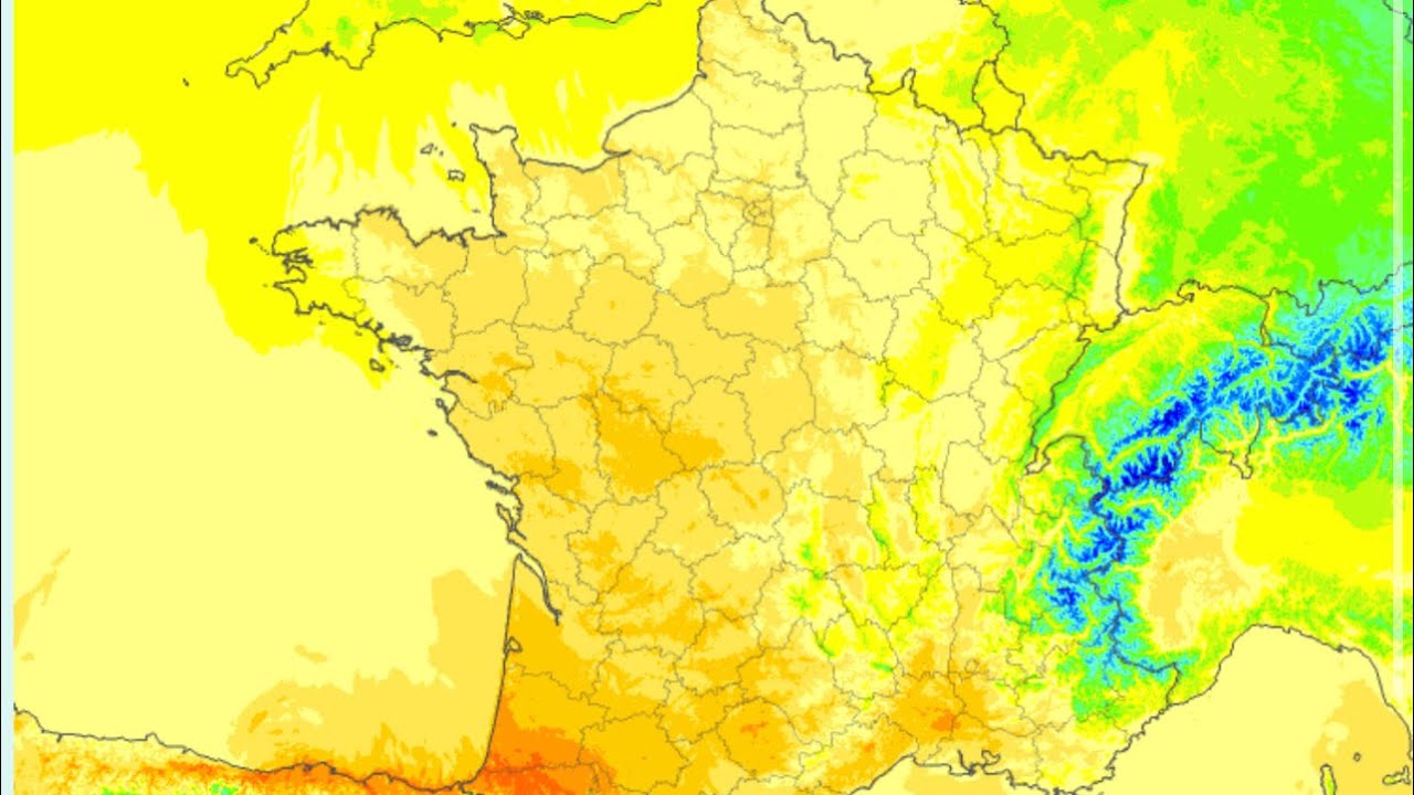 Un ciel presque couvert de mon côté avec des températures très douce 