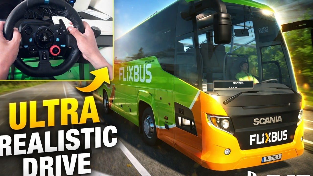 Fernbus Simulator PS5 Gameplay | Scania Coach Highway Drive (Steering Wheel Realism)