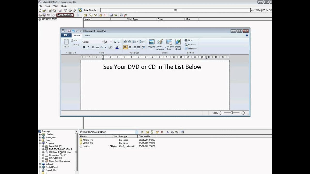 Convert DVD or CD To ISO file or image (Simple)