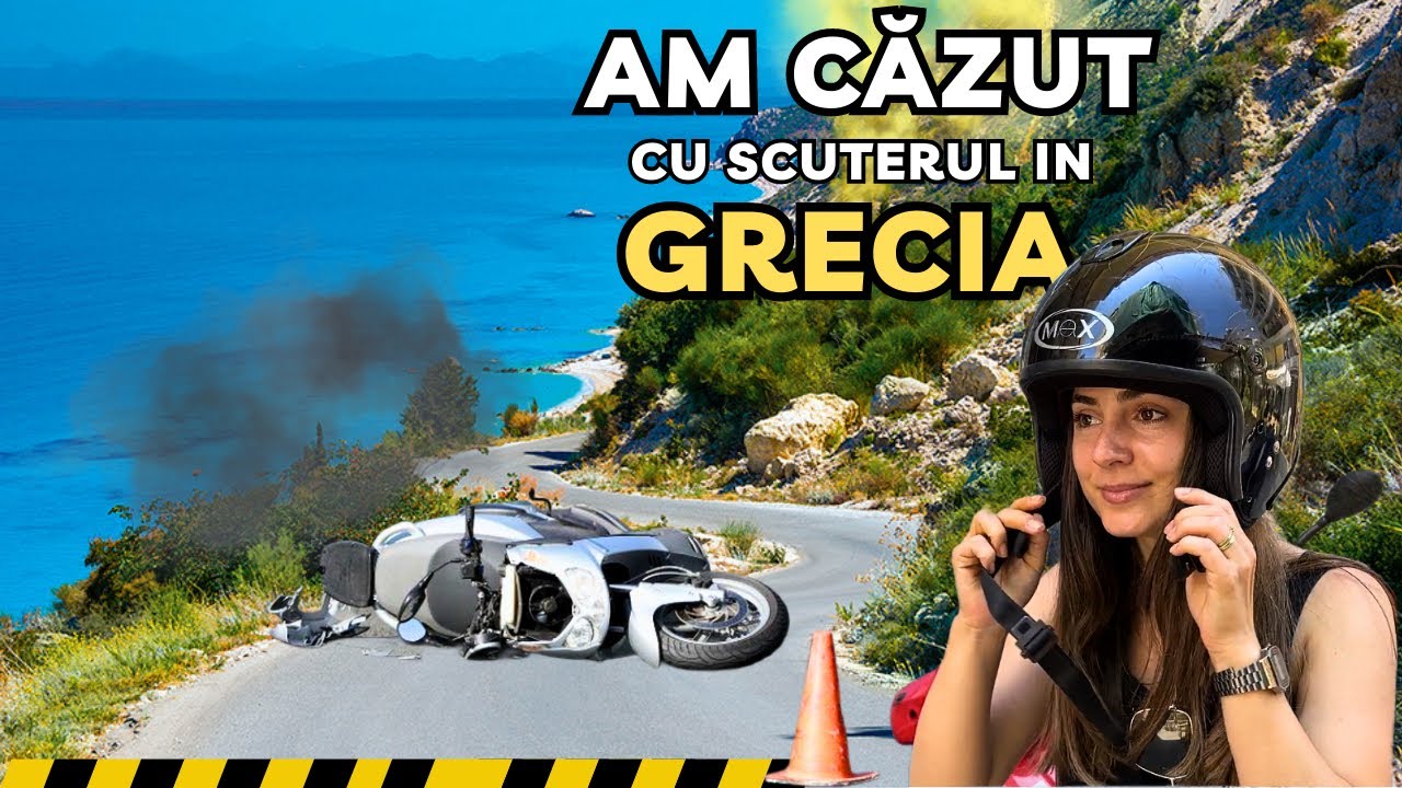AM CĂZUT cu scuterul in GRECIA! La un pas de tragedie🇬🇷