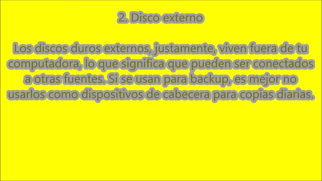 Como resguardar tu informacion