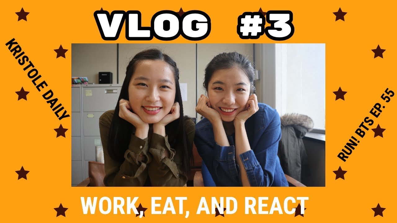 Vlog #3: Work, Eat and React | RUN! BTS Ep.55 Reaction with Baked Chinese Food | 🏚️SCREEMERS 2018🎃