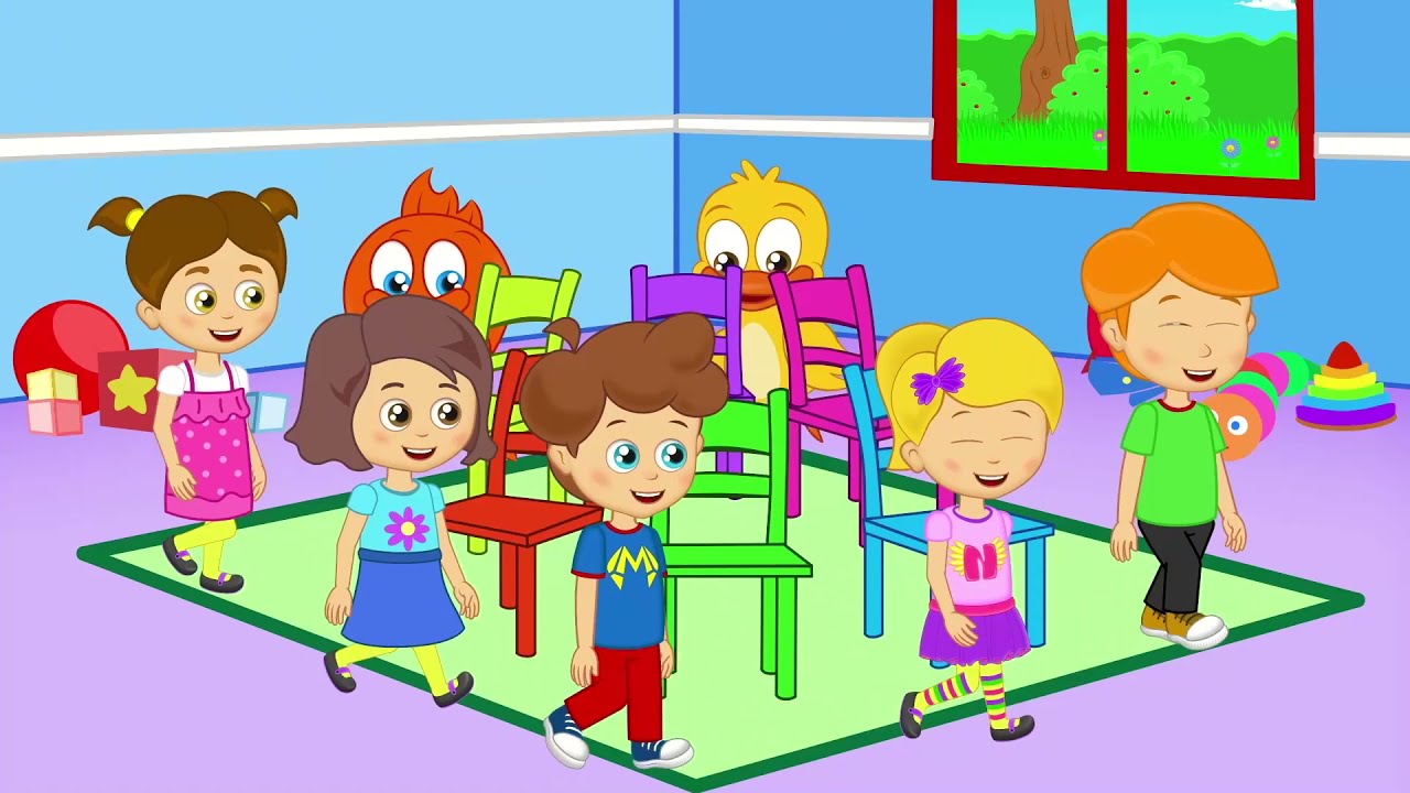 A Dança Das Cadeiras | musica infantil |  Desenho Animado com os Amiguinhos