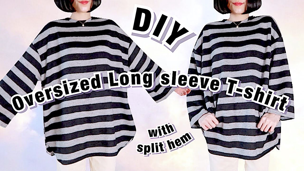 DIY Oversized Long Sleeve T-Shirt / MEN'S CLOTHES *BTS Inspired Outfits / ファッション / COSTURAㅣmadebyaya