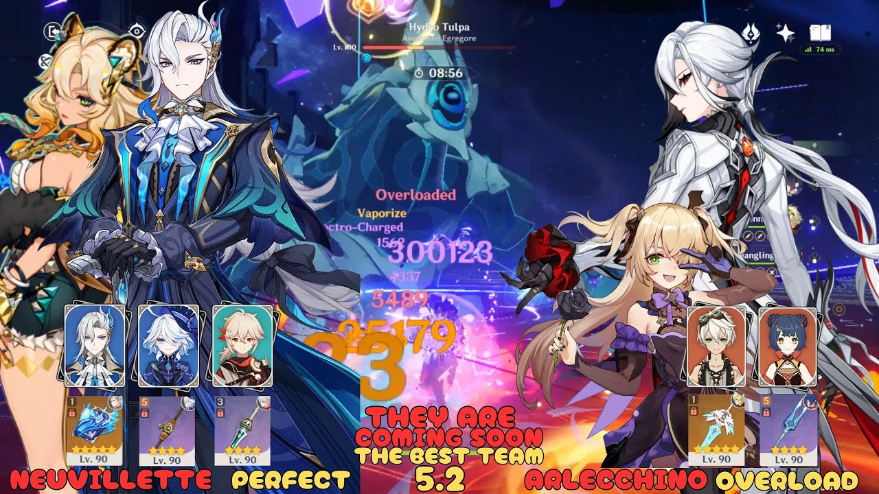 Soon C1 Neuvillette Perfect & C0 Arlecchino Overload / ABYSS 5.2 / Floor 12 - 9⭐ / Genshin Impact