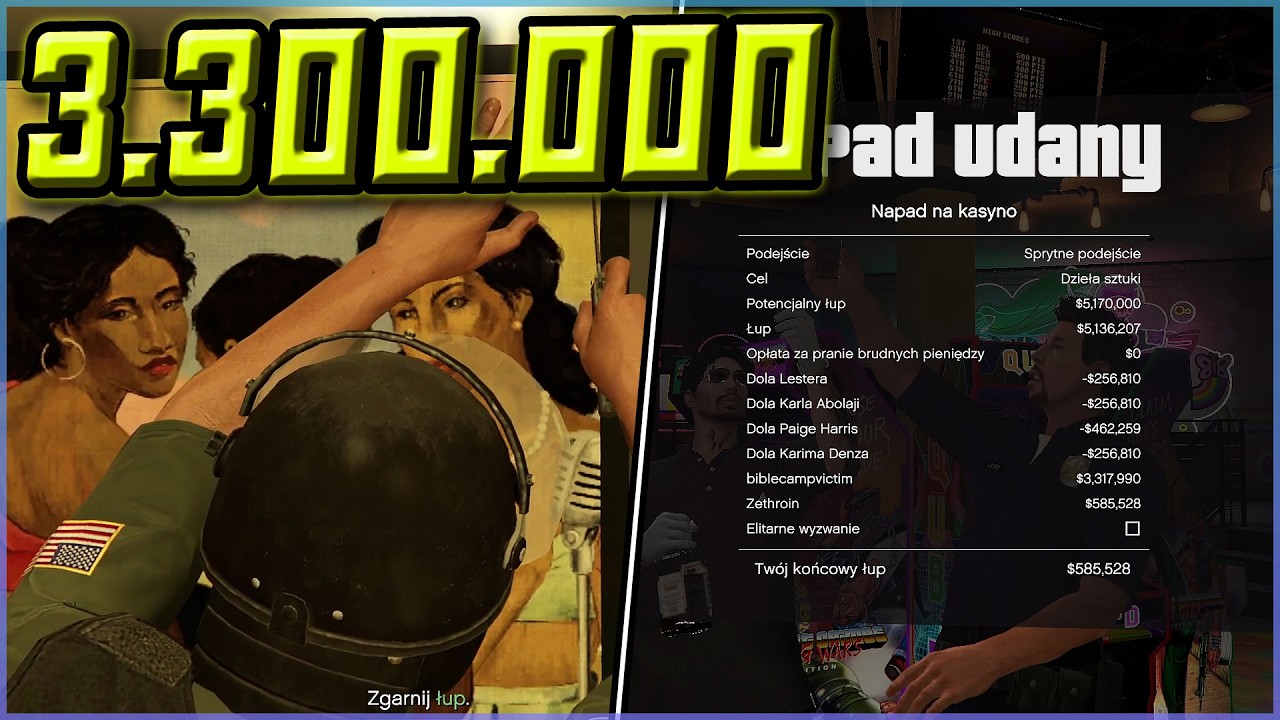 3.300.000 GTA$ ZA JEDEN NAPAD ! TO JEST POWALONA PREMIA ! - GTA ONLINE Napady z randomami