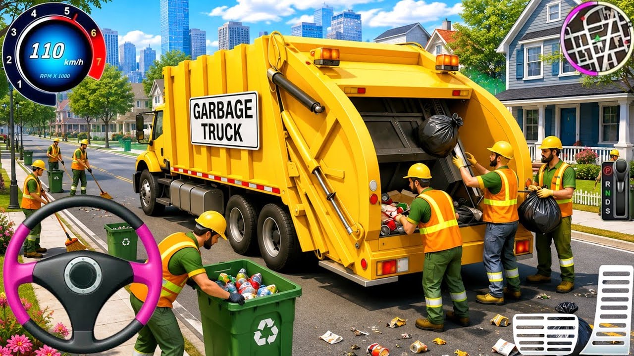 Extreme City Garbage Truck Driving Game 2026 - New Garbage Dumper Truck Driving Android Gameplay