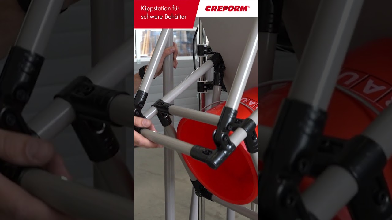 Ein Beweis für die Vielseitigkeit: Kippstation aus CREFORM-Rohren