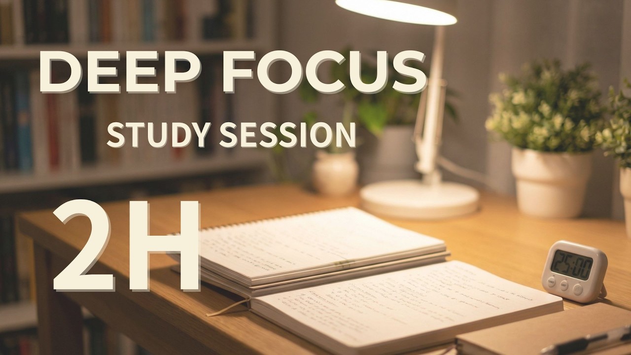 Deep Focus Study Session (2H) | Calm Piano for Studying & Coding