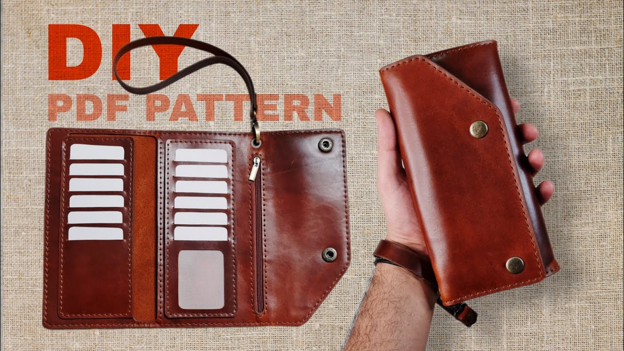 handbag⭕(MEHRSHAD) 👍Leather wallet⭕tutorial video⭕آموزش و الگوی کیف دستی مردانه